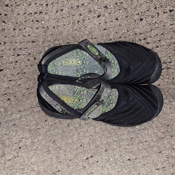 KEEN-Madrid-Mary Jane Sandals-Black/Pixel Design-Nylon-Sz 37/6.5-Near Mint - Picture 7 of 8